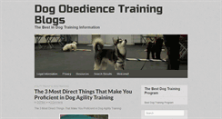 Desktop Screenshot of dogobediencetrainingblogs.com